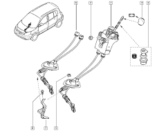 Cabo mudanças Original Renault Scenic Megane II 7701066651