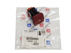 Interruptor das Luzes de Emergência Citroen Peugeot 6990L2 96583113KR Original