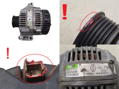 Alternador Renault 7700422237 A11VI94 75A Valeo S3
