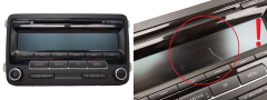 Rádio leitor de CD VW 1K0035186AQ 7642272360 Bosch