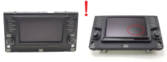 Ecrã do rádio Navi Volkswagen 3G0919605D ABT Std2 Nav