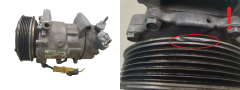 Compressor do Ar Condicionado 9655191680 Sanden SD6V12 Model 1450 Citroen Peugeot 1006