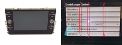 Ecrã do rádio Volkswagen 5G6919605 VDO