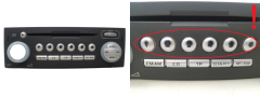 Rádio leitor de CD Mitsubishi Colt MR587702HA DY-2E56GY-TH 1218