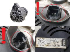 Alternador 8200064344 SG7S012 Valeo 1.2 Renault Clio 2 Kangoo 1104