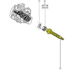 Eixo principal da caixa de velocidades Novo Original Renault Clio III Twingo JH3 6001548614