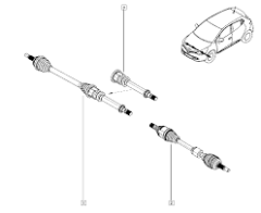 Veio de transmissão Direita Original Renault Clio IV 1.5 dCi 391003491R