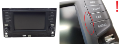 Ecrã do rádio Navi Volkswagen 3G0919605D A2C93427300 ABT Std2 Nav