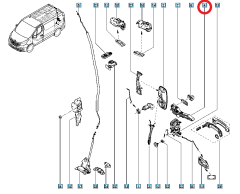 Puxador porta Traseira 806070113R 806076608R Renault Trafic 3