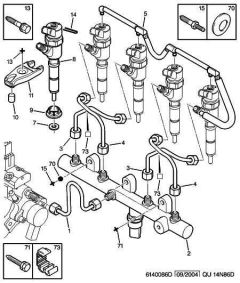Parafusos de Fixação dos Injetores Original Citroen Peugeot 2.0 HDI 8v 221066