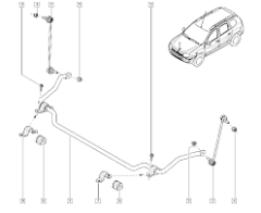 Barra Estabilizadora Original Traseira Dacia Duster 546111180R