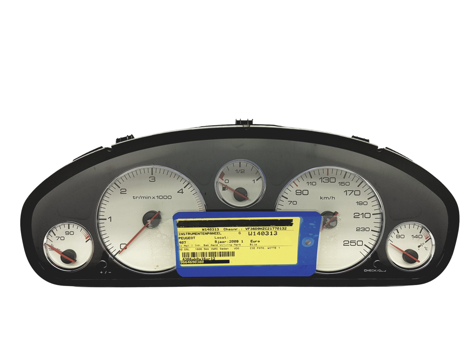 Velocímetro Peugeot 407 9664690380 Siemens VDO 45052 main product photo