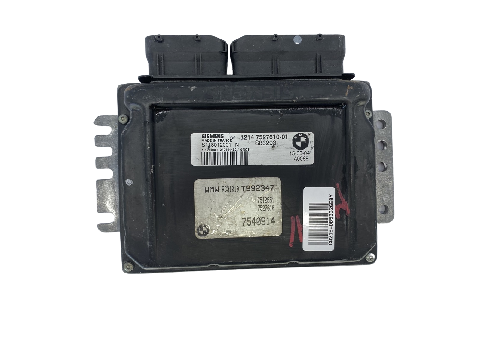 Unidade de Controlo 12147527610-01 S118012001N Mini BMW Siemens 53326 main product photo