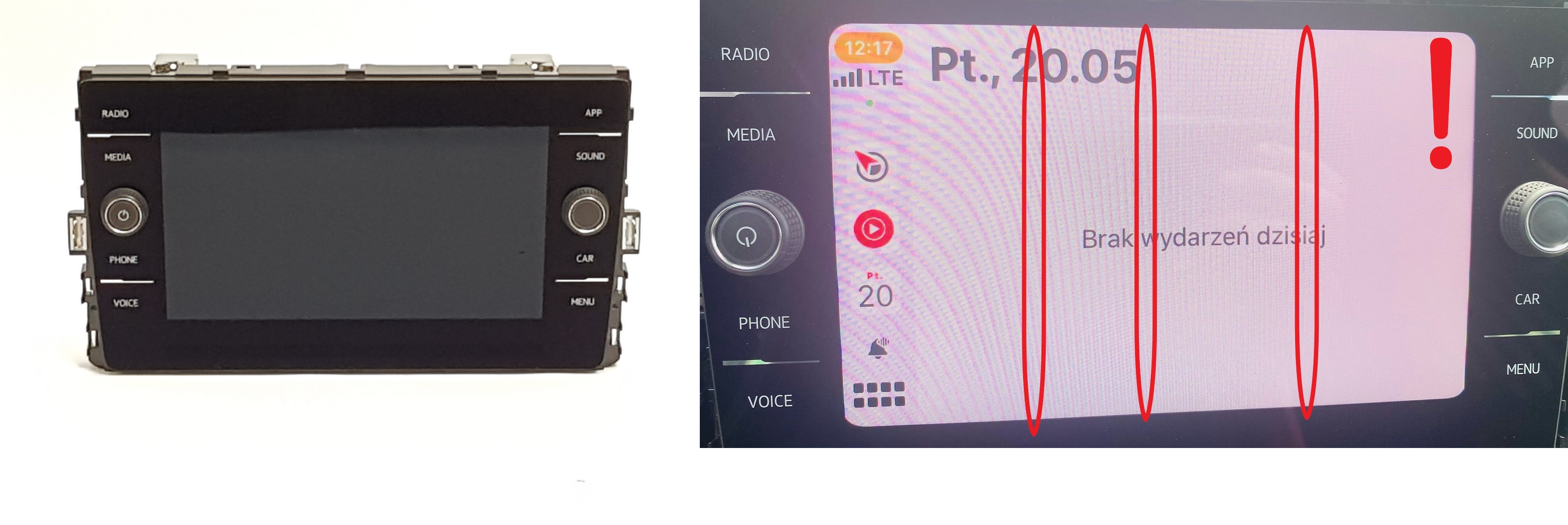 Ecrã do rádio Volkswagen 5G6919605A VDO main product photo