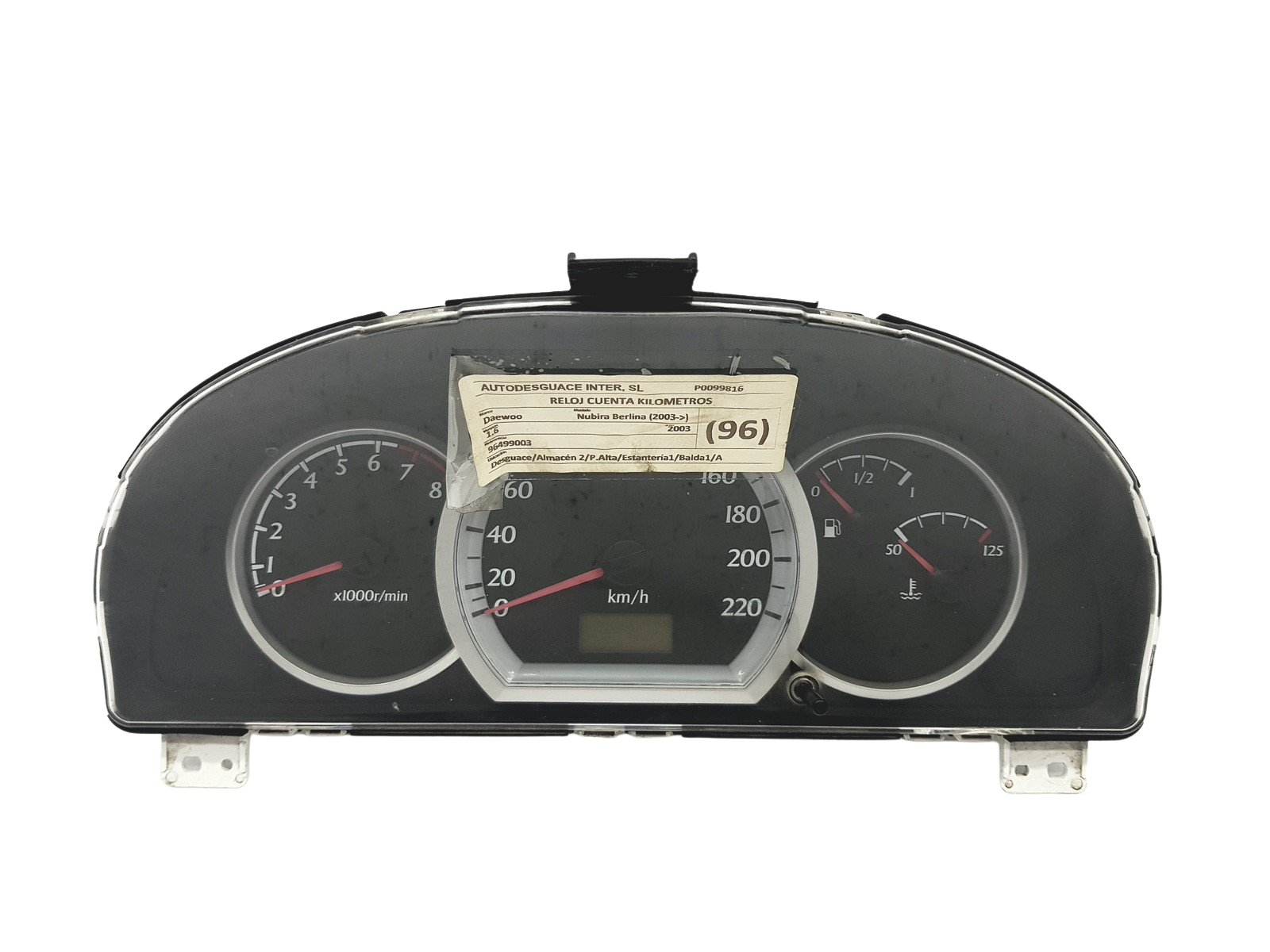 Conta-rotações Chevrolet Lacetti 96499003HM 57627 main product photo