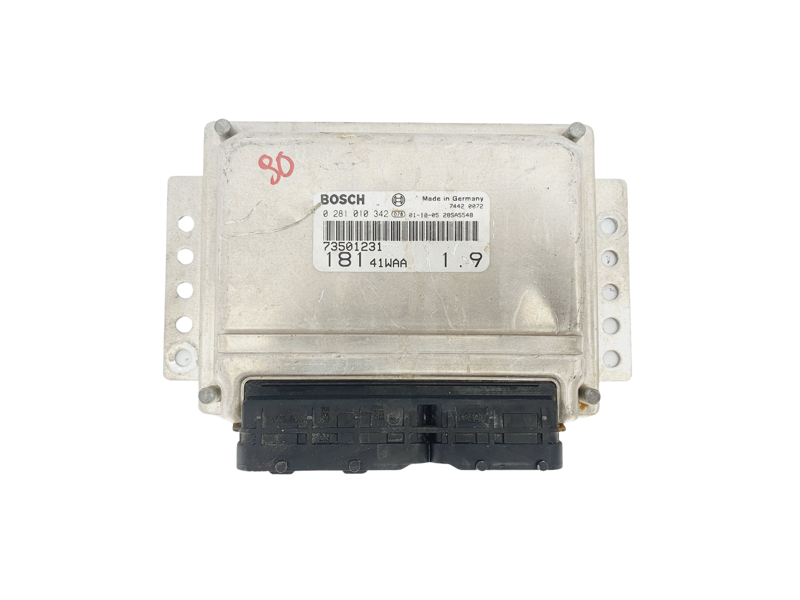 Unidade de Controlo do Motor ECU Fiat 73501231 0281010342 Bosch 39090 main product photo