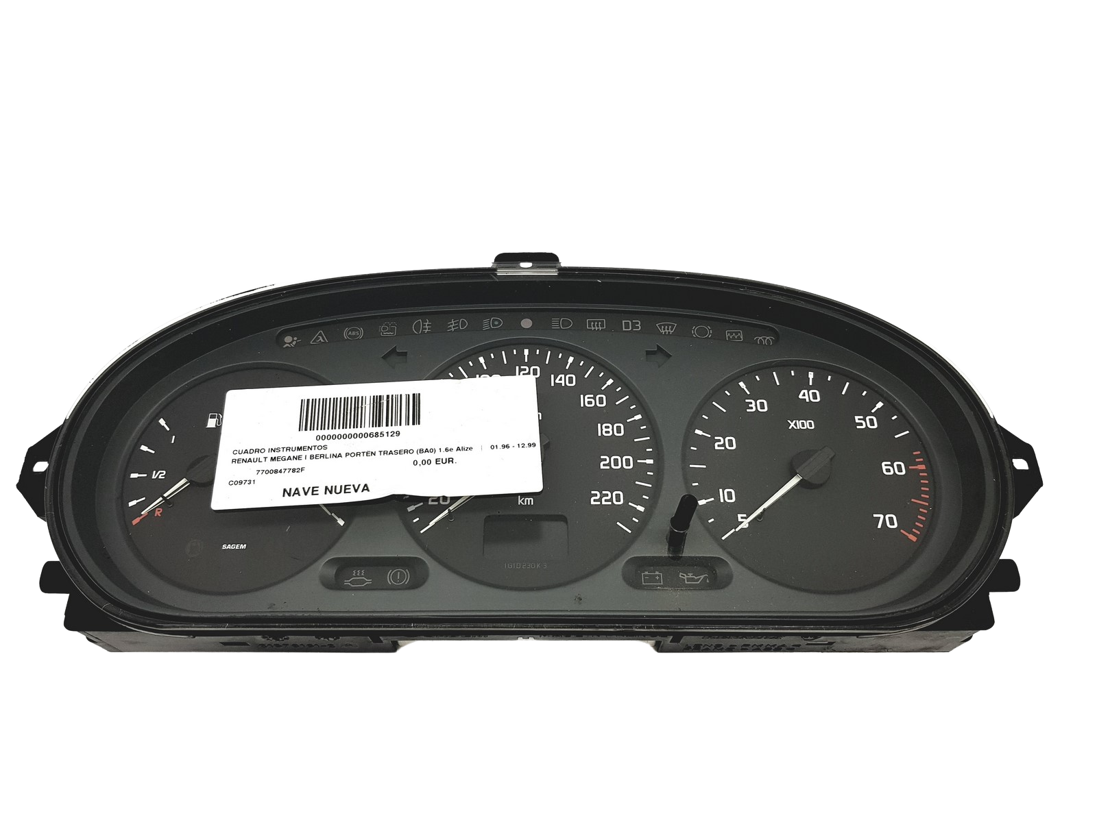 Velocímetro Renault Megane 1 Scenic 1 7700847782 F 57701 main product photo