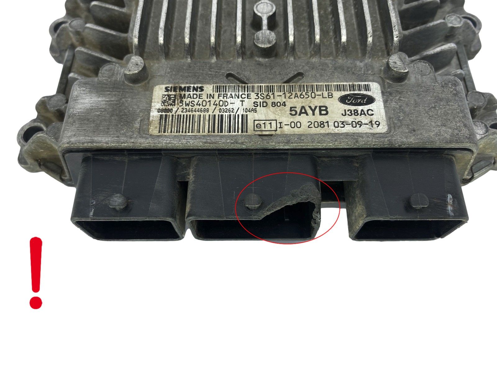 Unidade de Controlo 3S61-12A650-LB 5WS40140D-T SID 804 Ford Siemens 48784 main product photo