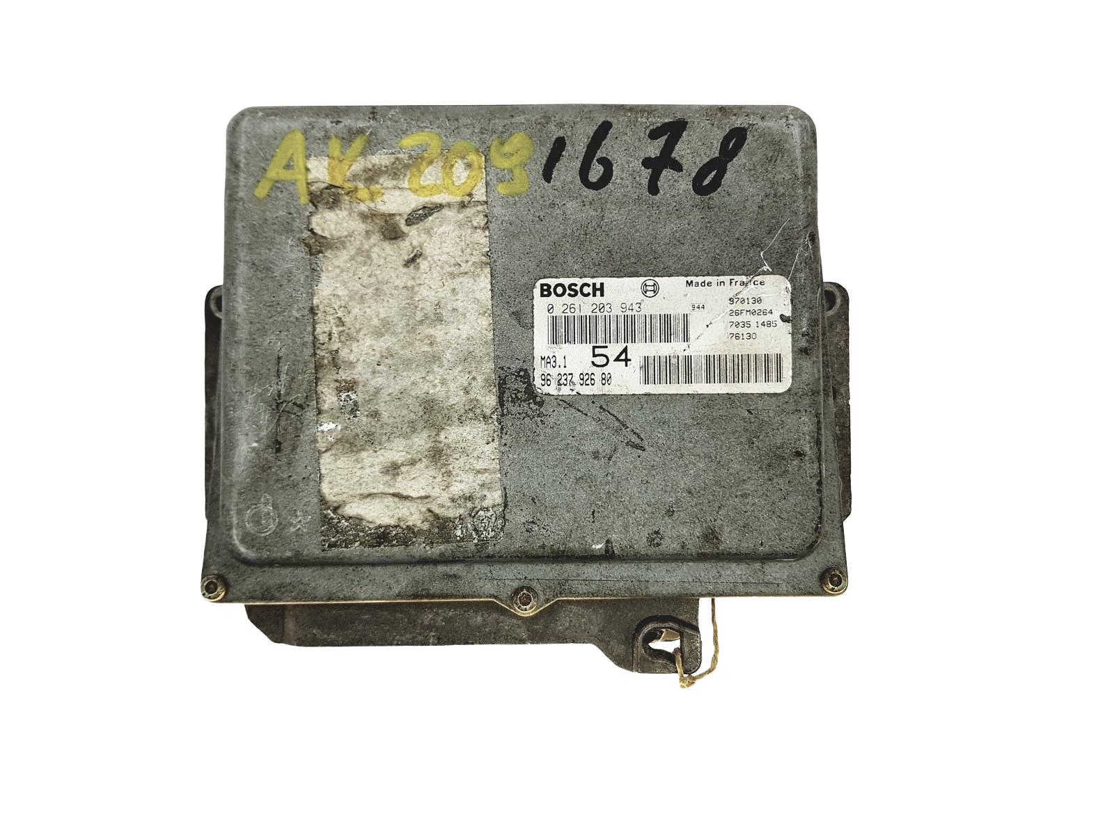 Unidade de Controlo 0261203943 9623792680 26FM0264 MA3.1 PSA Bosch 22234 main product photo