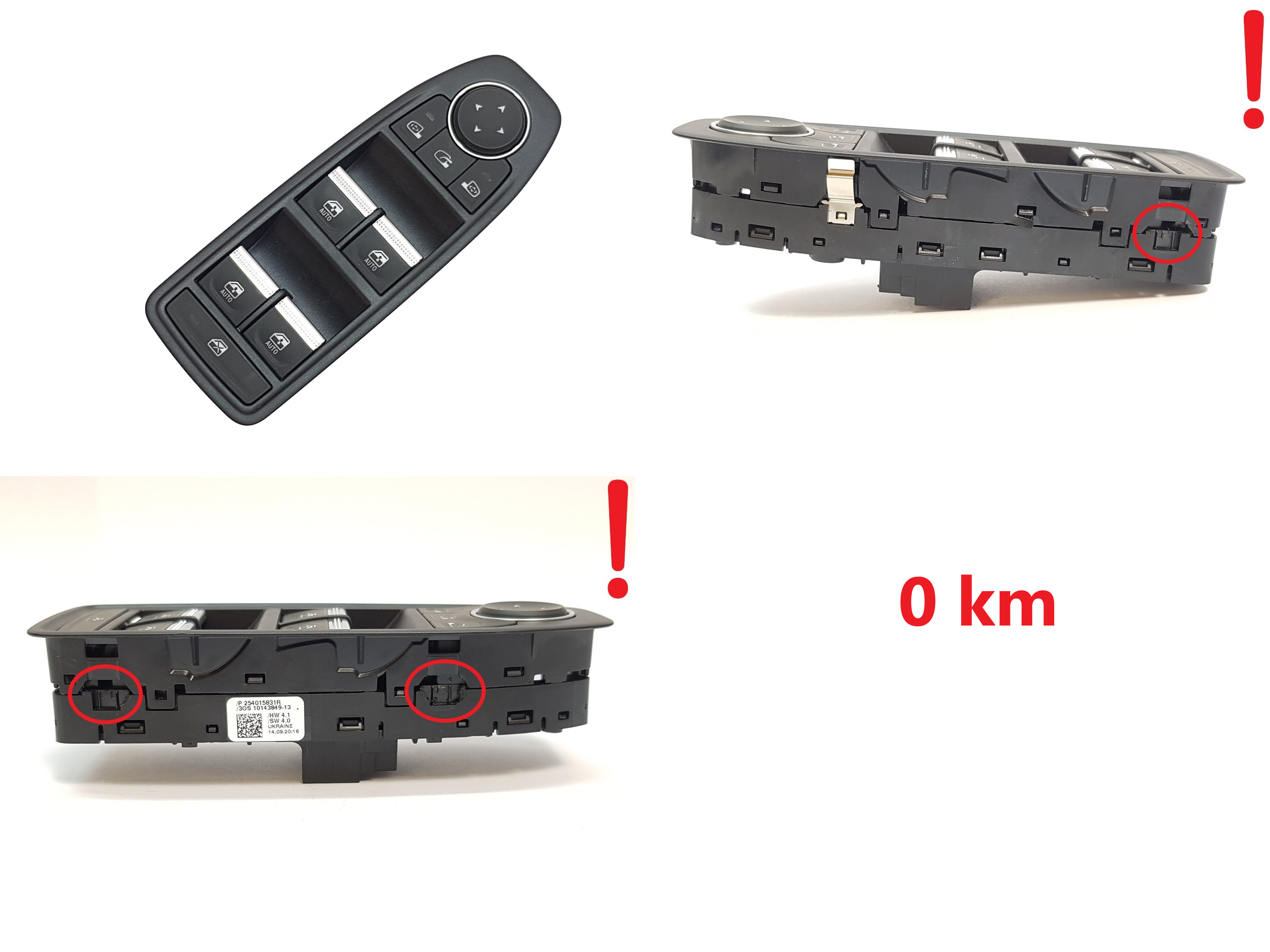 Interruptor dos Vidros Renault Clio 5 Captur 2 II Arkana 254015831R main product photo