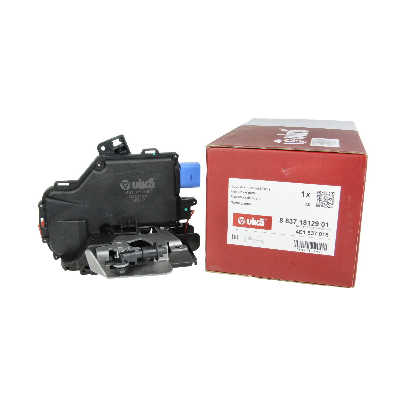 Mecanismo de fechadura da porta Frente Direito Fazer Audi 4E1837016 88371812901 Vika main product photo