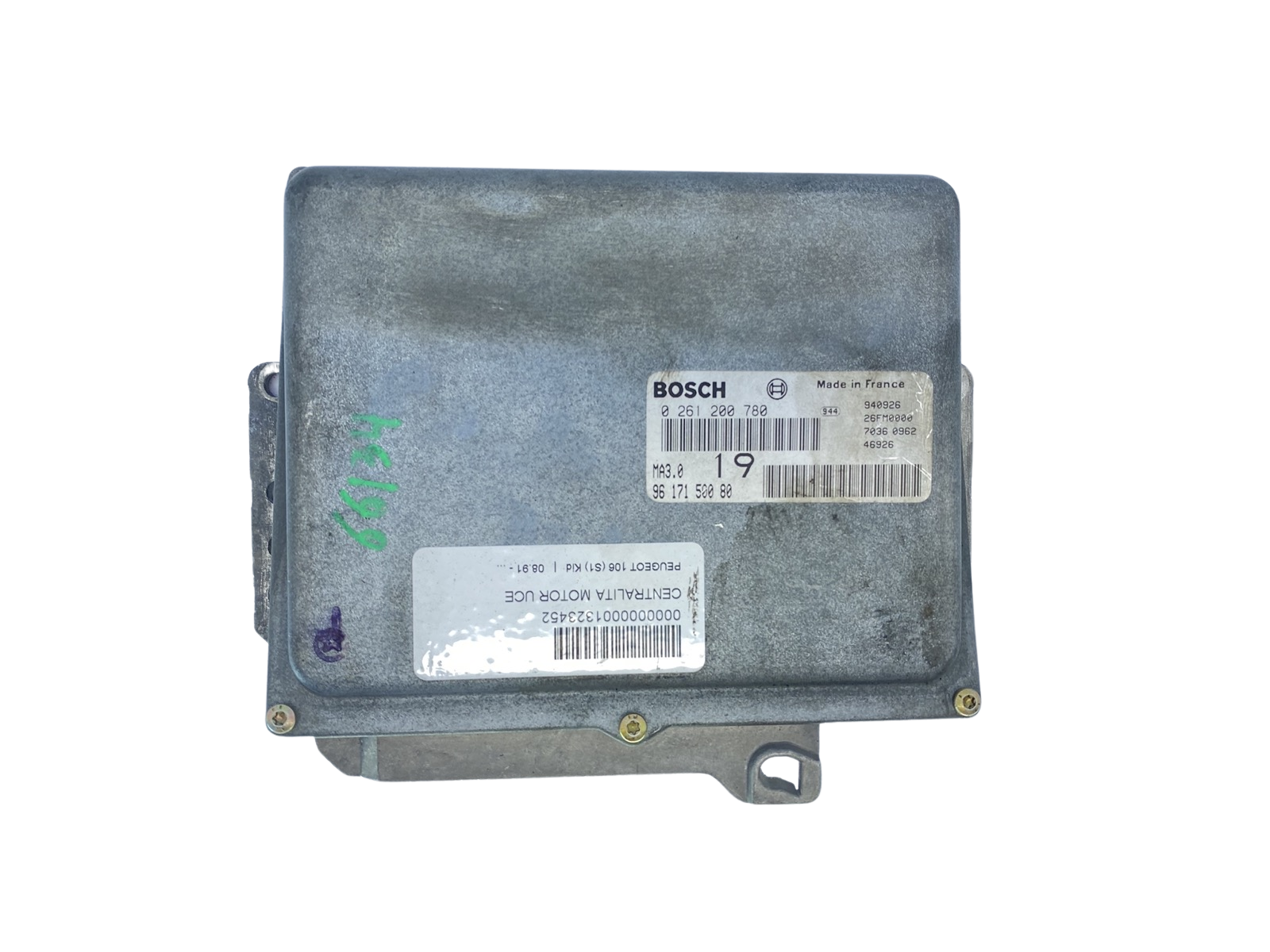 Unidade de Controlo 0261200780 9617150080 PSA Bosch 63650 main product photo