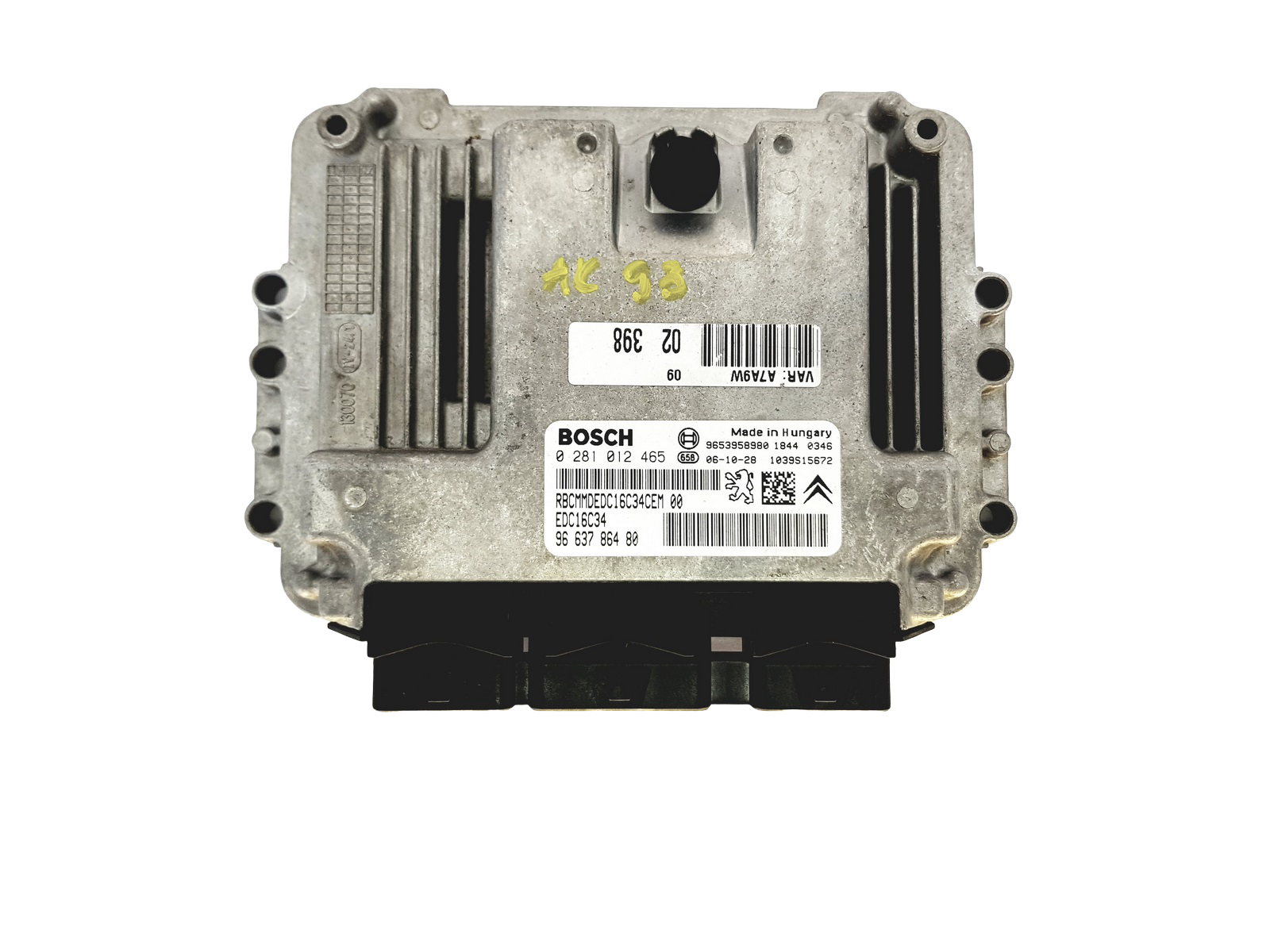 Unidade de Controlo 0281012465 9663786480 9653958980 PSA Bosch 22221 main product photo