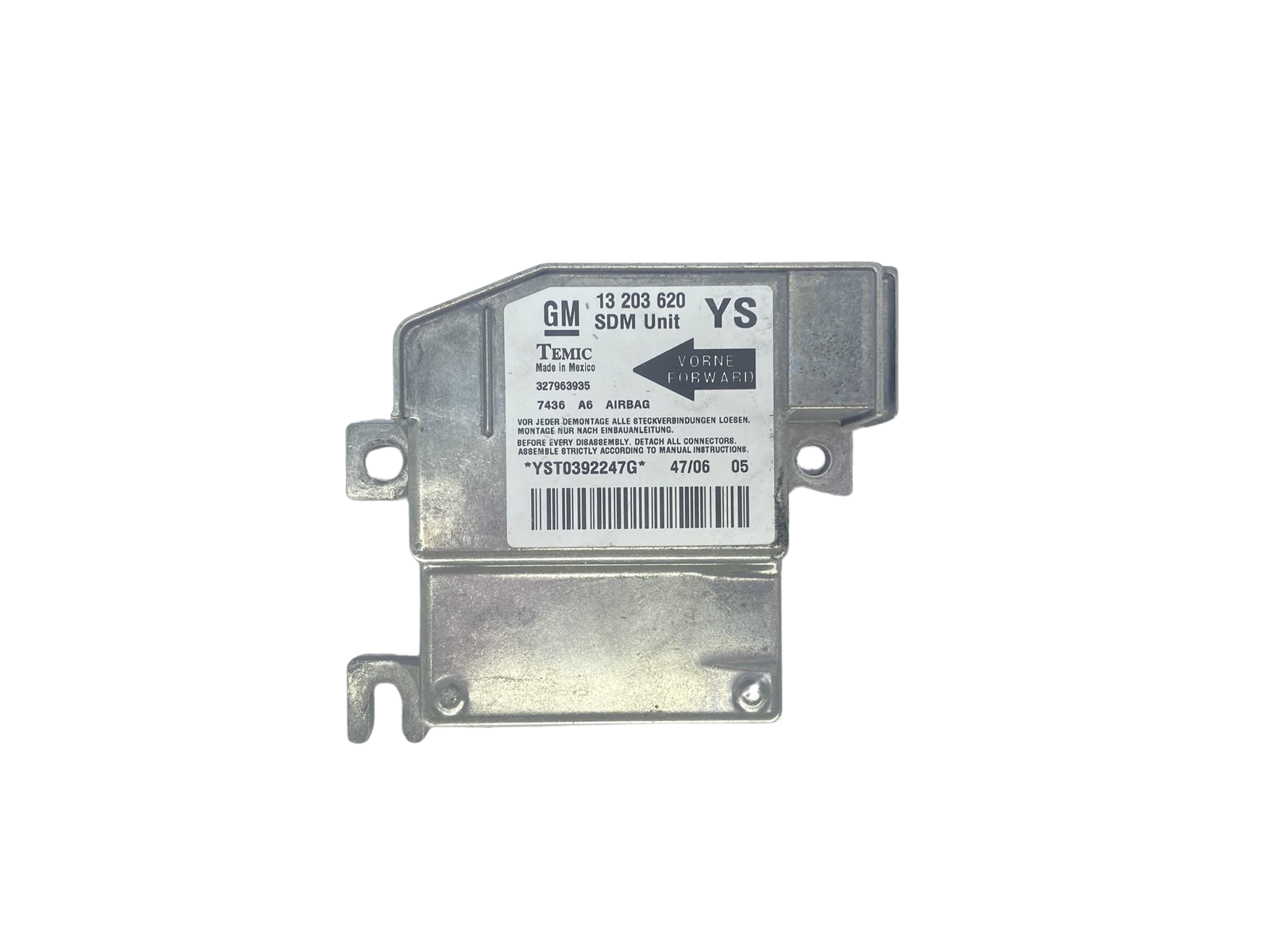 Módulo da unidade de controle Opel 13203620 327963935 Temic 58433 main product photo