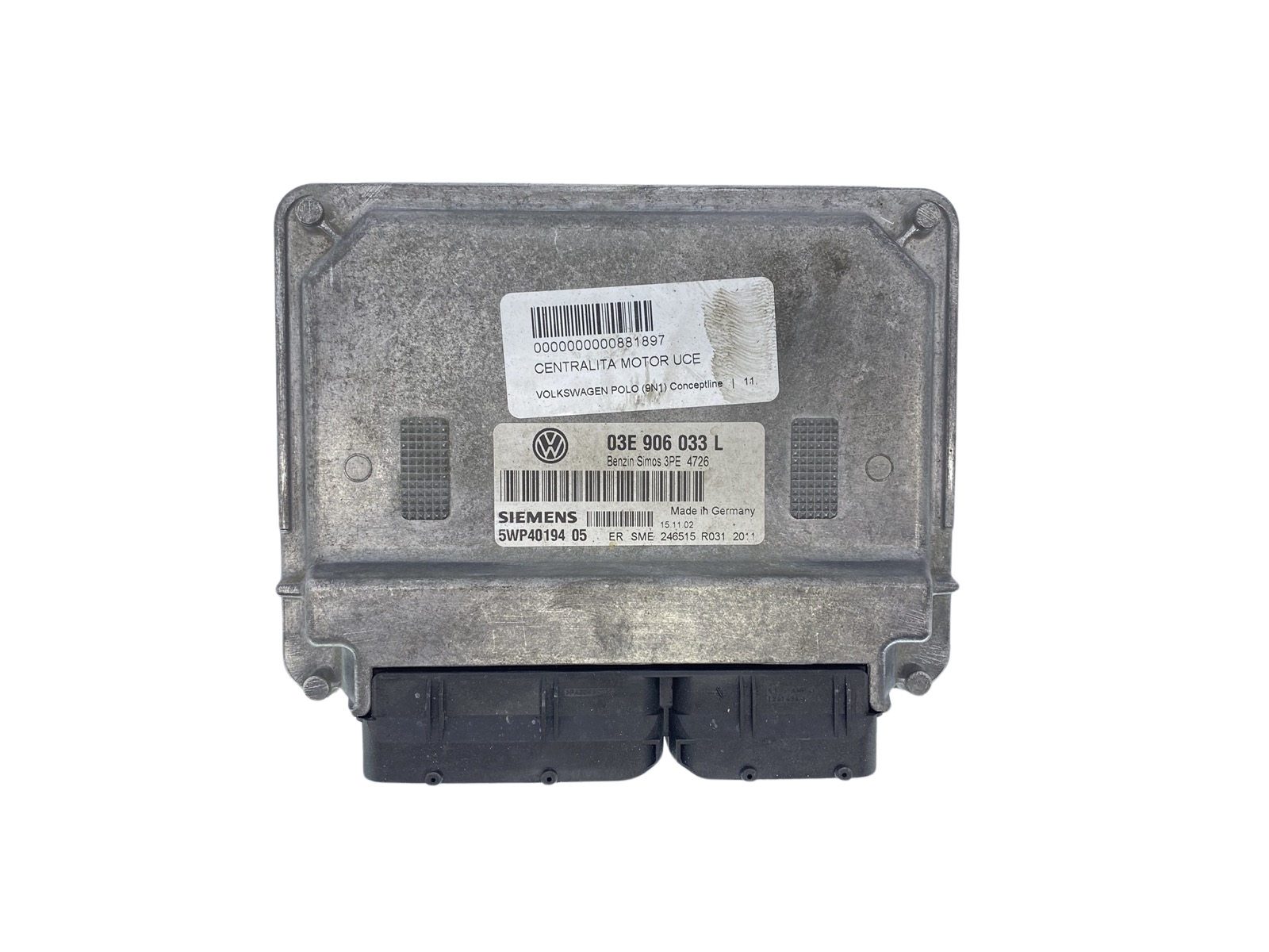 Unidade de Controlo 03E906033L 5WP40194 05 VW Siemens 63475 main product photo