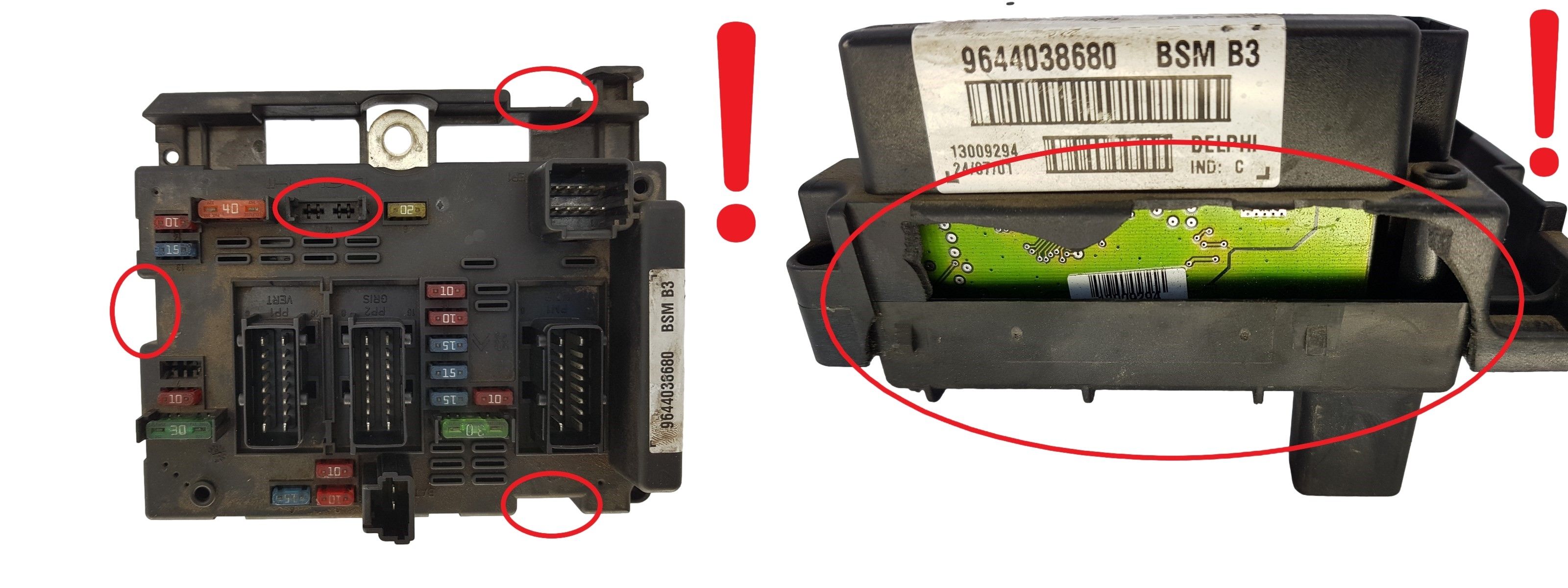 Unidade de Controlo BSM B3 9644038680 PSA Delphi 1503 main product photo