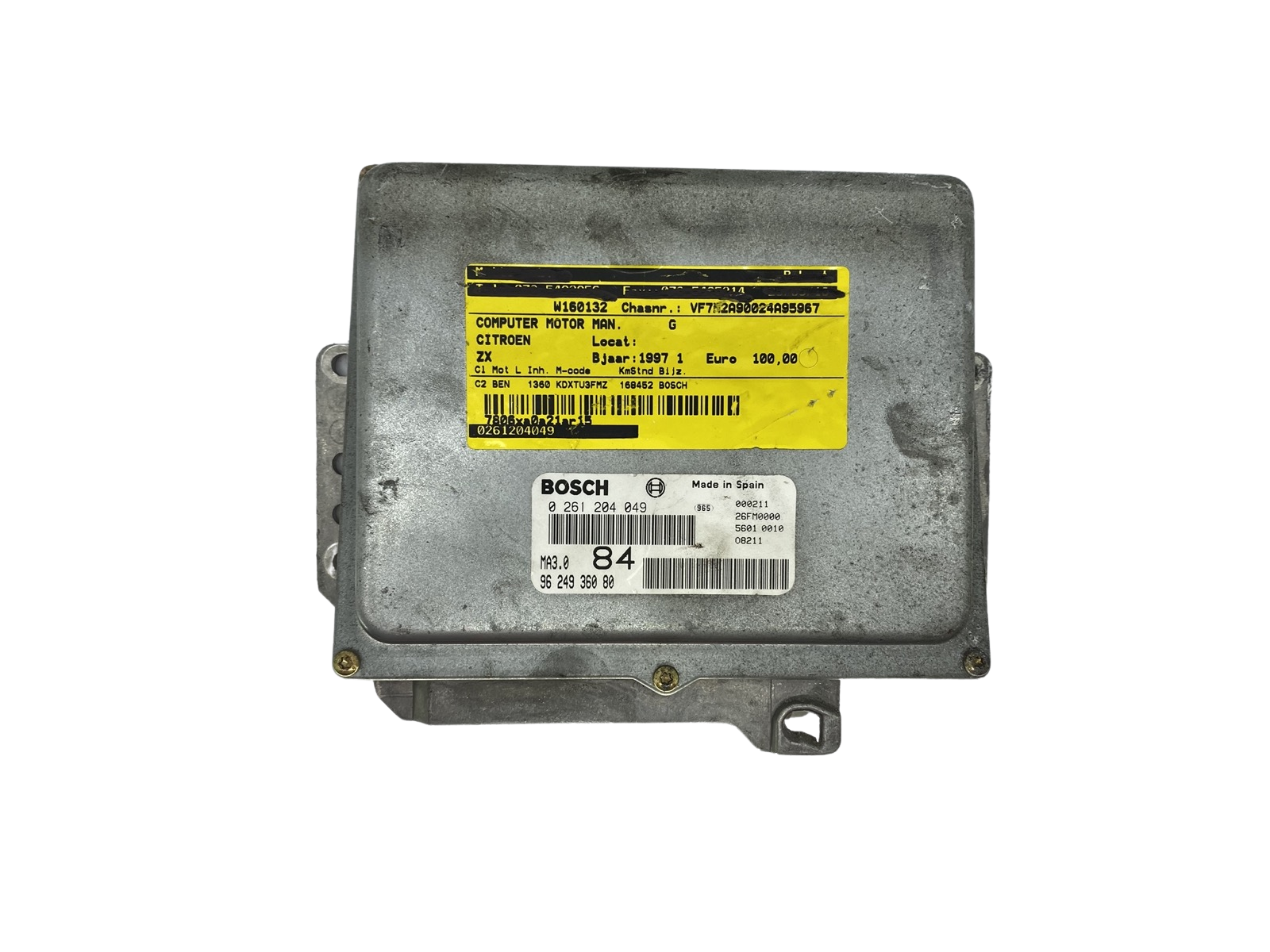 Unidade de Controlo 0261204049 9624936080 26FM0000 PSA Bosch 56988 main product photo