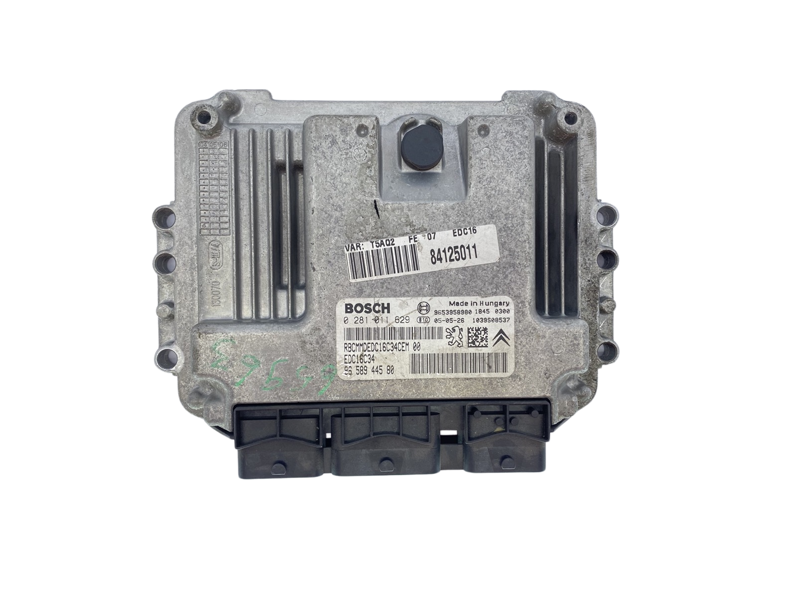 Unidade de Controlo 0281011629 9658944580 9653958980 PSA Bosch 62542 main product photo