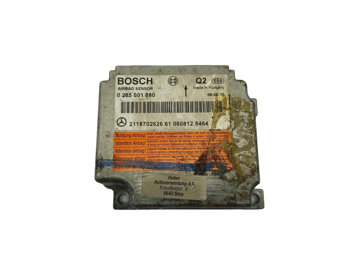 Unidade de Controlo 2118702626 0285001880 Mercedes Bosch main product photo