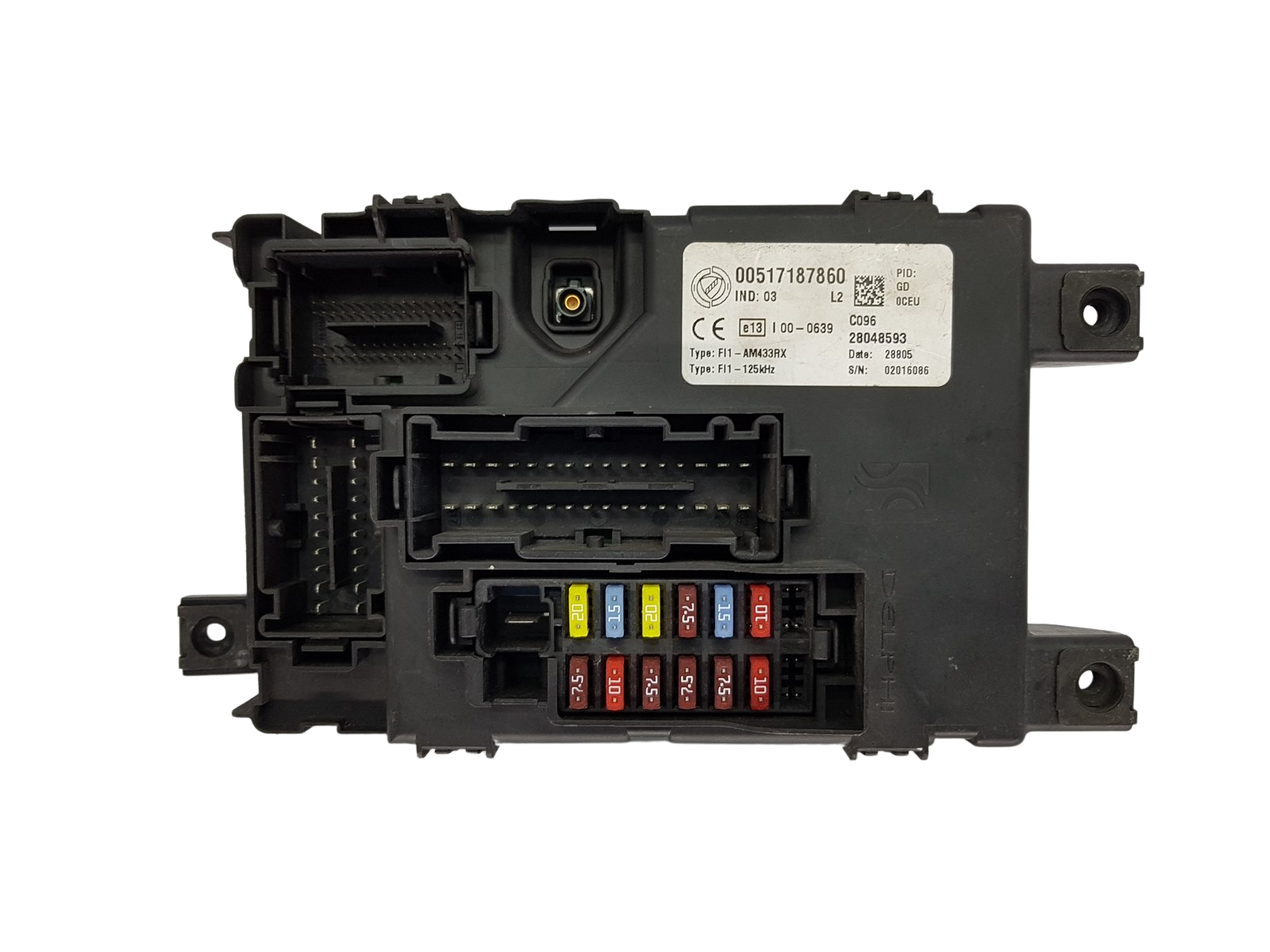 Caixa de fusíveis Fiat 00517187860 28048593 Delphi main product photo