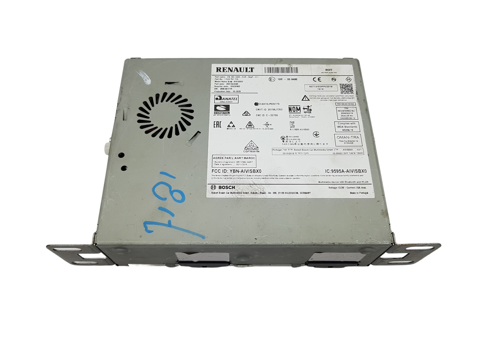 Navegação Radio Renault Clio 5 259154246R 7513751715 283C34777R main product photo