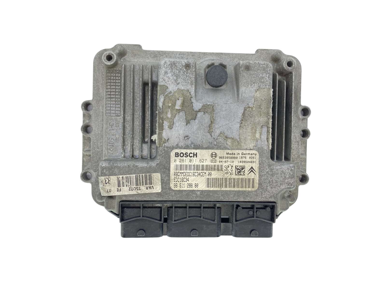 Unidade de Controlo 9651128880 9653958980 0281011627 PSA Bosch 63484 main product photo