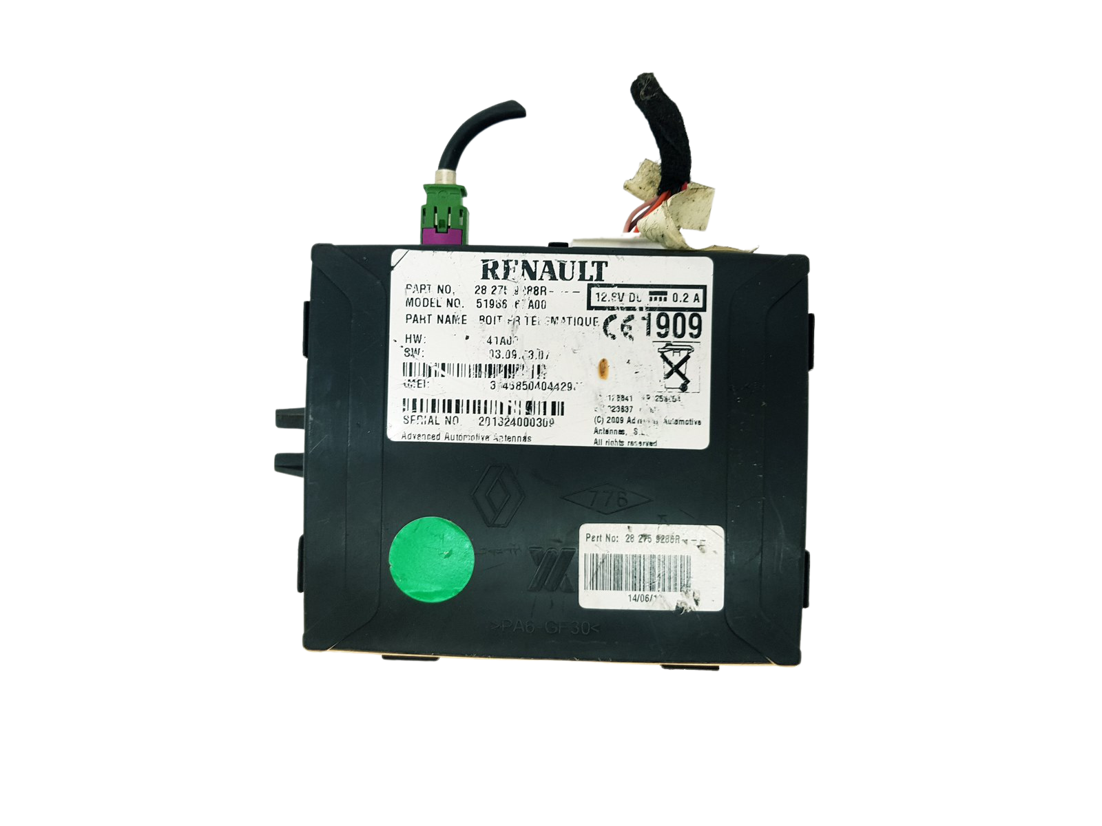 Módulo da unidade de controle 282759288R 51986167A00 Renault 31697 main product photo