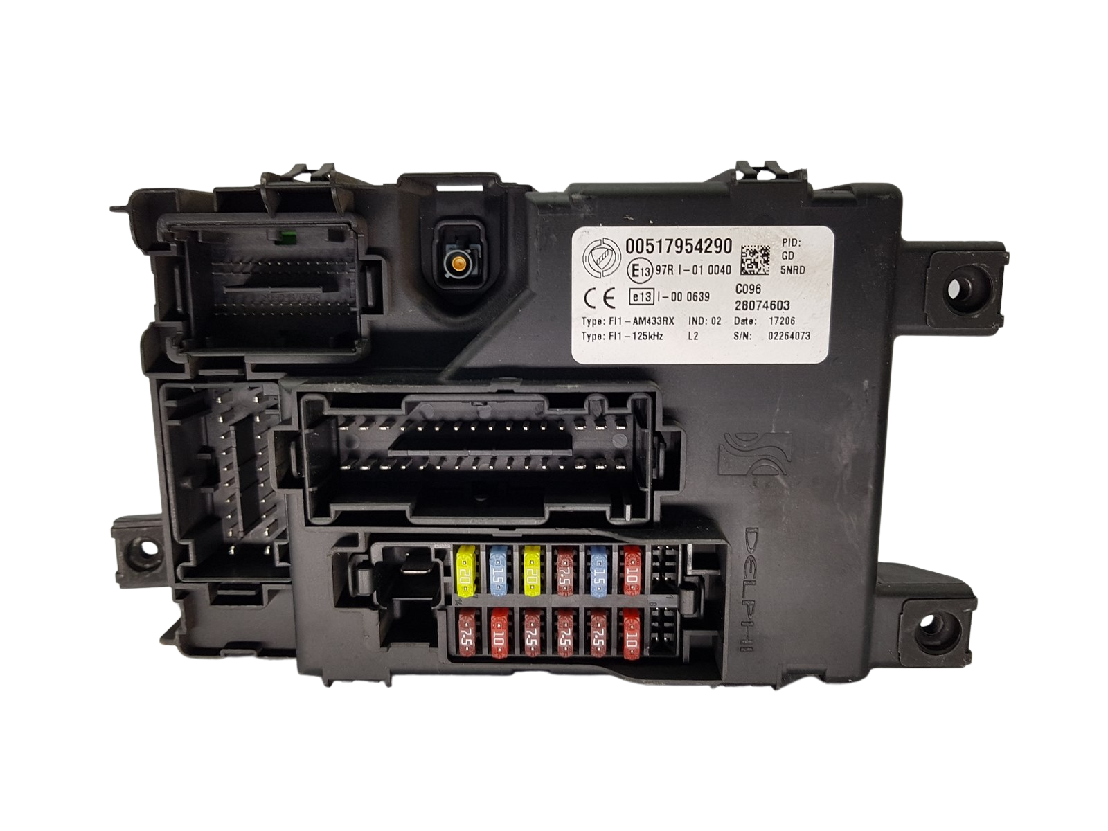 Caixa de fusíveis Fiat 00517954290 28074603 Delphi 20188 main product photo