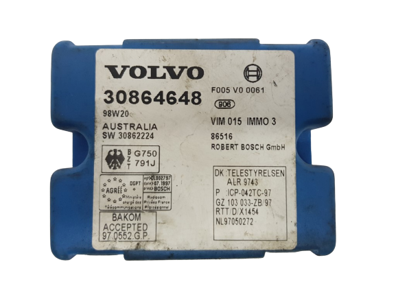 Módulo da unidade de controle Volvo 30864648 F005V00061 Bosch main product photo