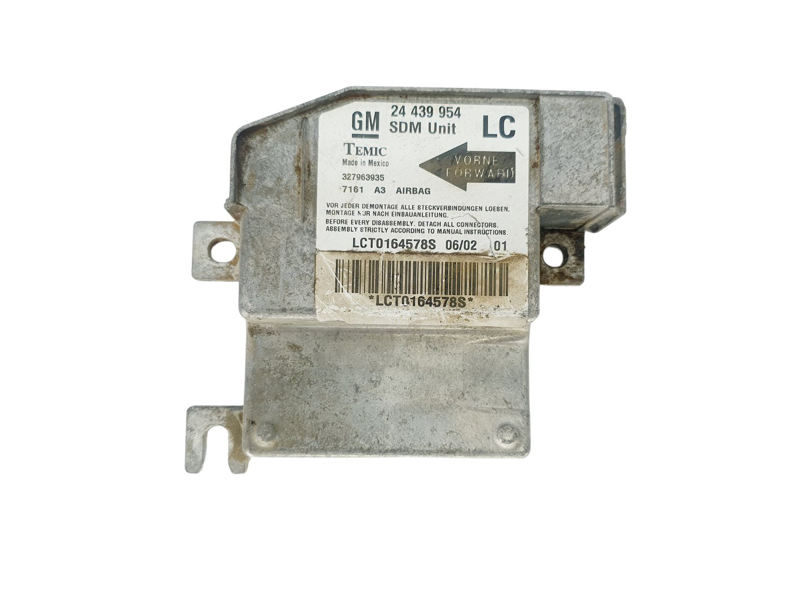 Módulo da unidade de controle 24439954 327963935 Opel Temic 38273 main product photo