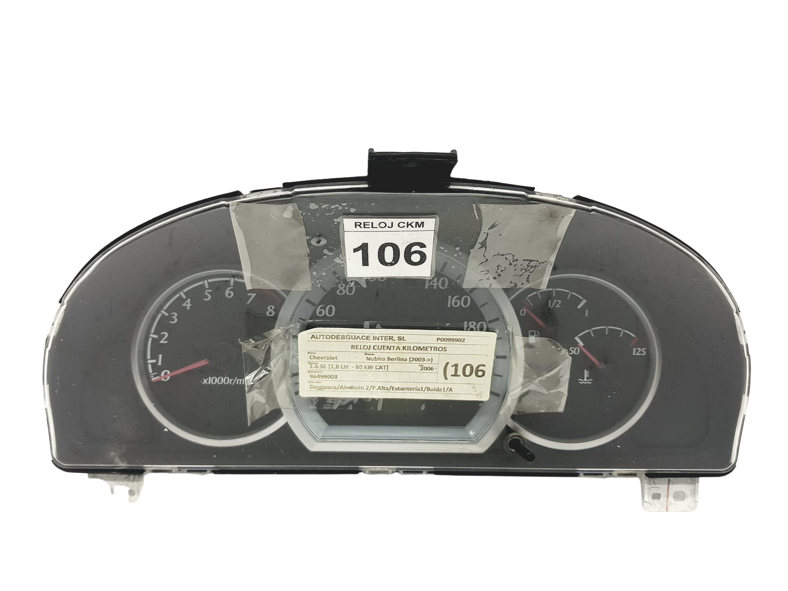 Conta-rotações Chevrolet Lacetti 96499003HM 54659 main product photo