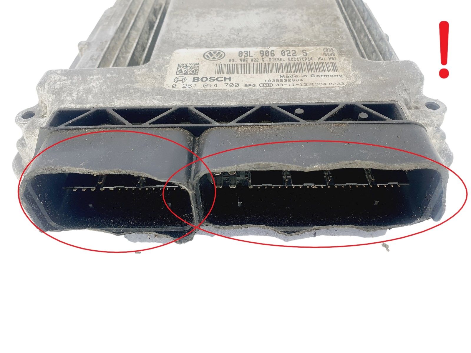 Unidade de Controlo 03L906022S 0281014700 VW Bosch main product photo