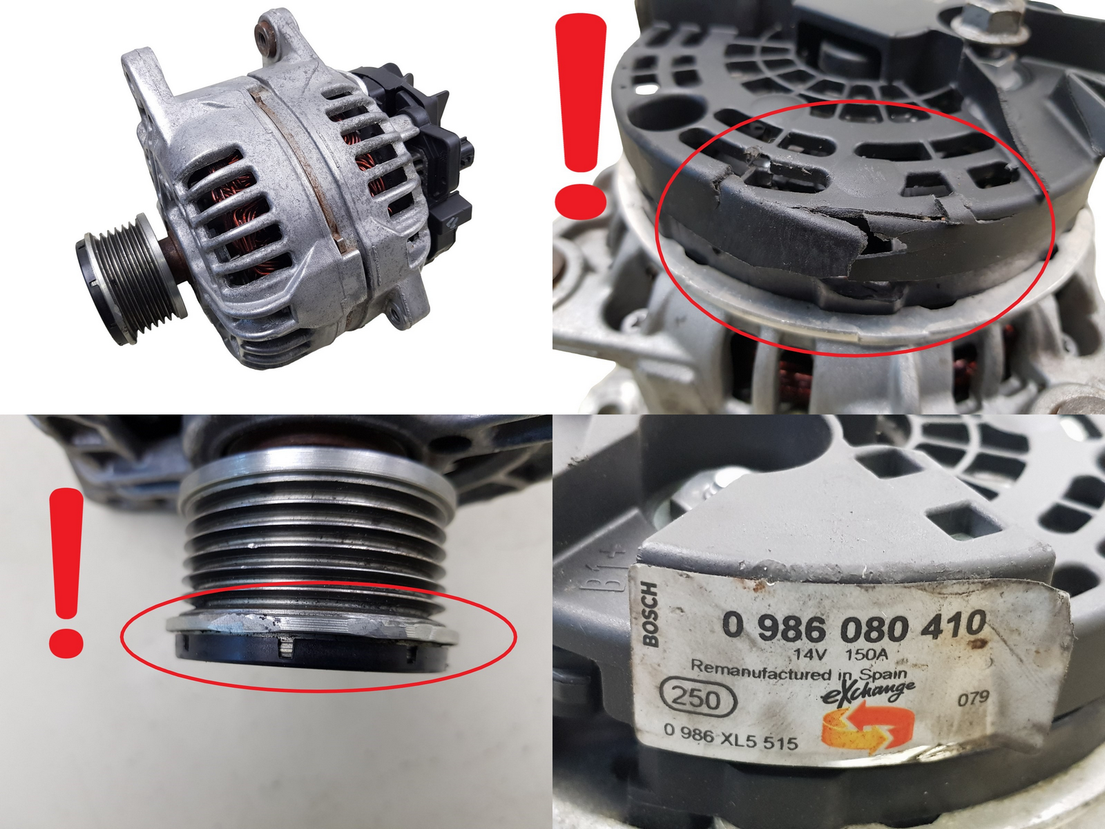 Alternador 0986080410 0124525534 Bosch Renault 150A main product photo