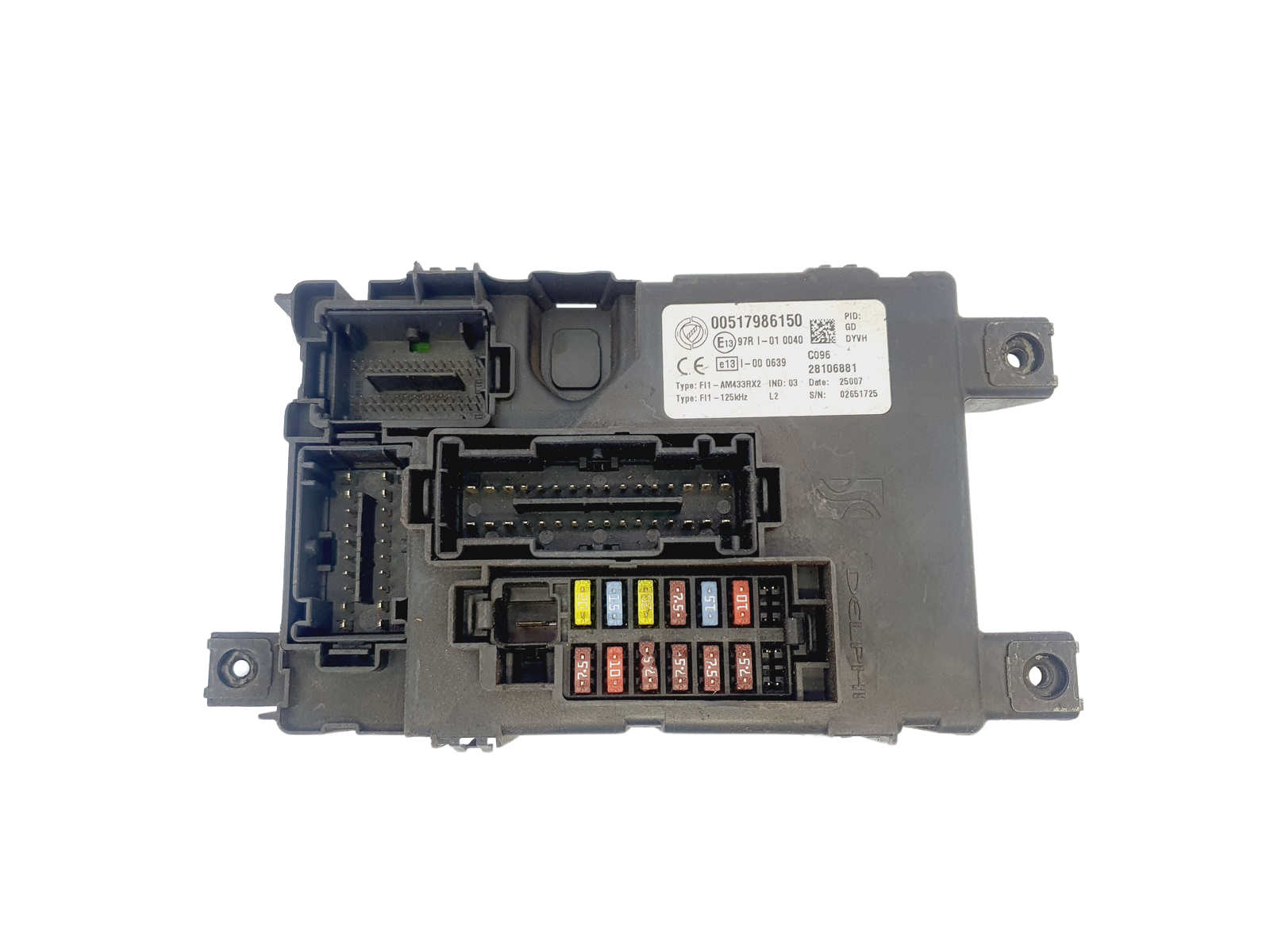 Caixa de fusíveis Fiat 00517986150 28106881 Delphi 35134 main product photo