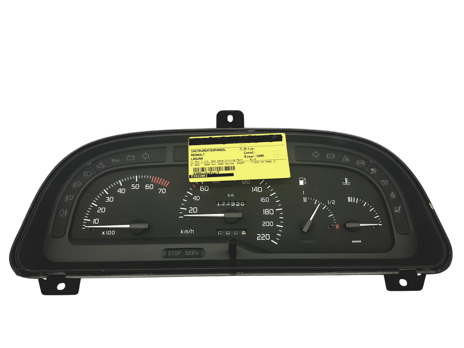Conta-rotações Renault Laguna 1 7700844747 48999 main product photo
