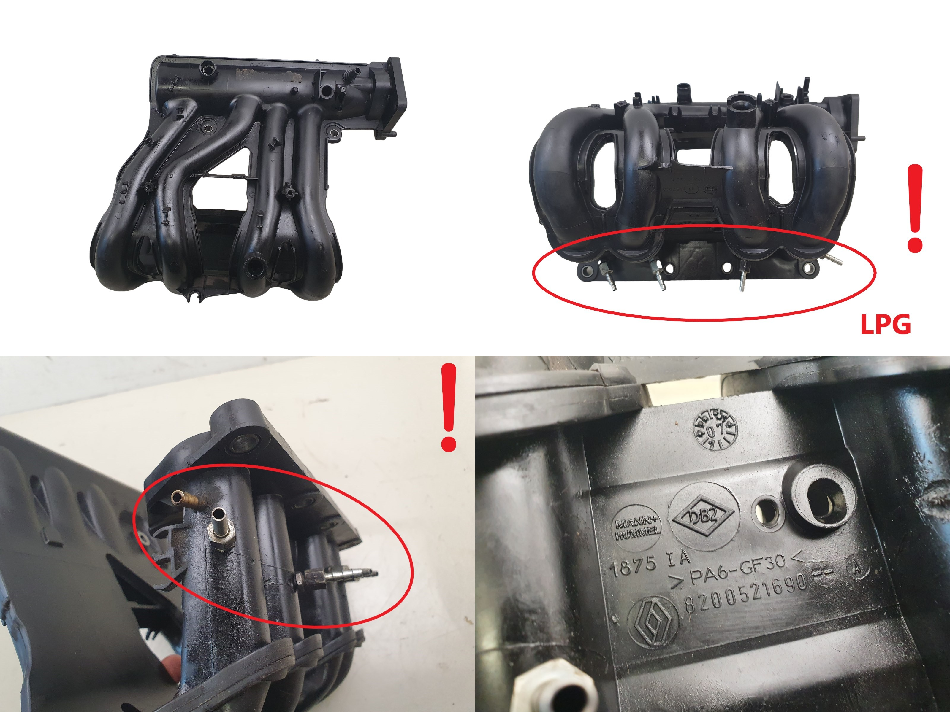 Coletor admissão LPG 8200521690 1.2 8v Renault Twingo 2 main product photo