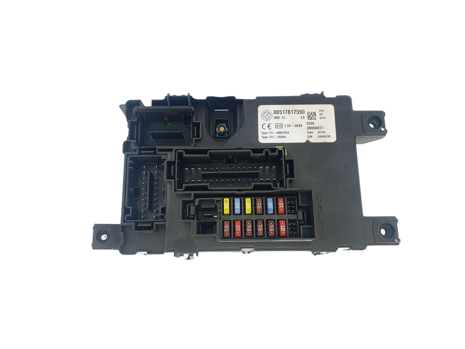 Caixa de fusíveis Fiat 00517817590 28050017 Delphi 40100 main product photo