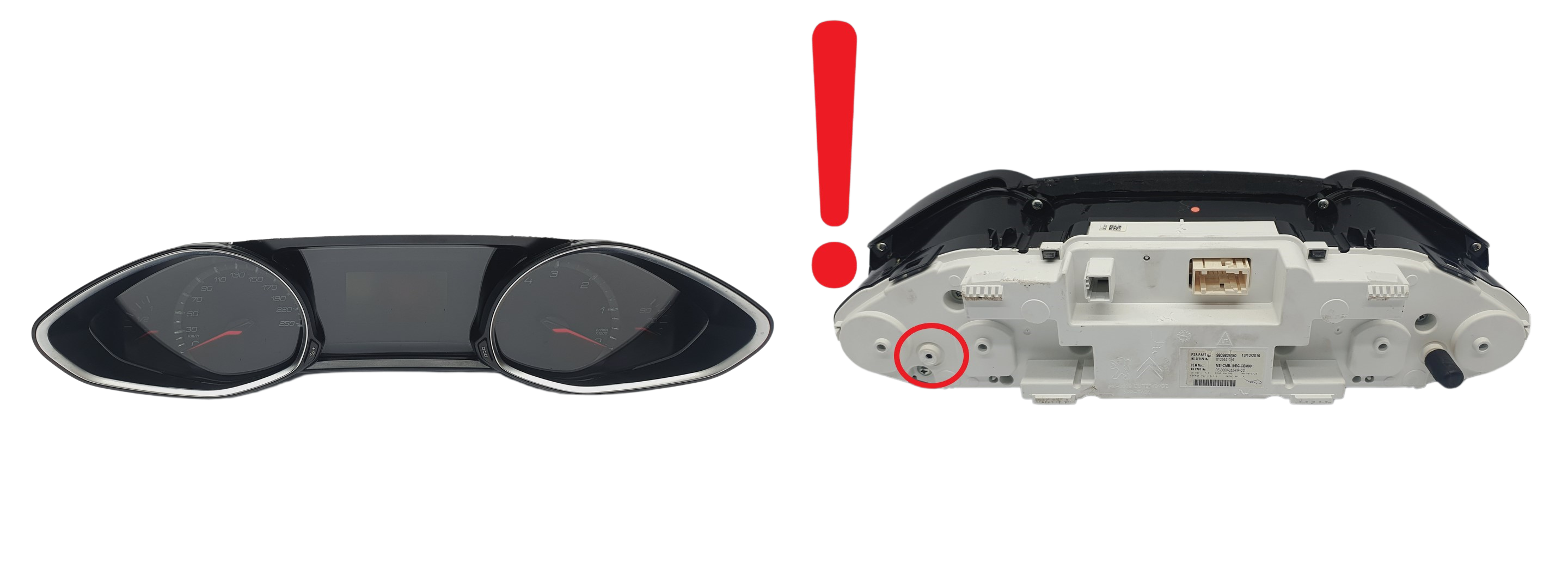 Conta-rotações Peugeot 308 T9 9809838380 60816 main product photo