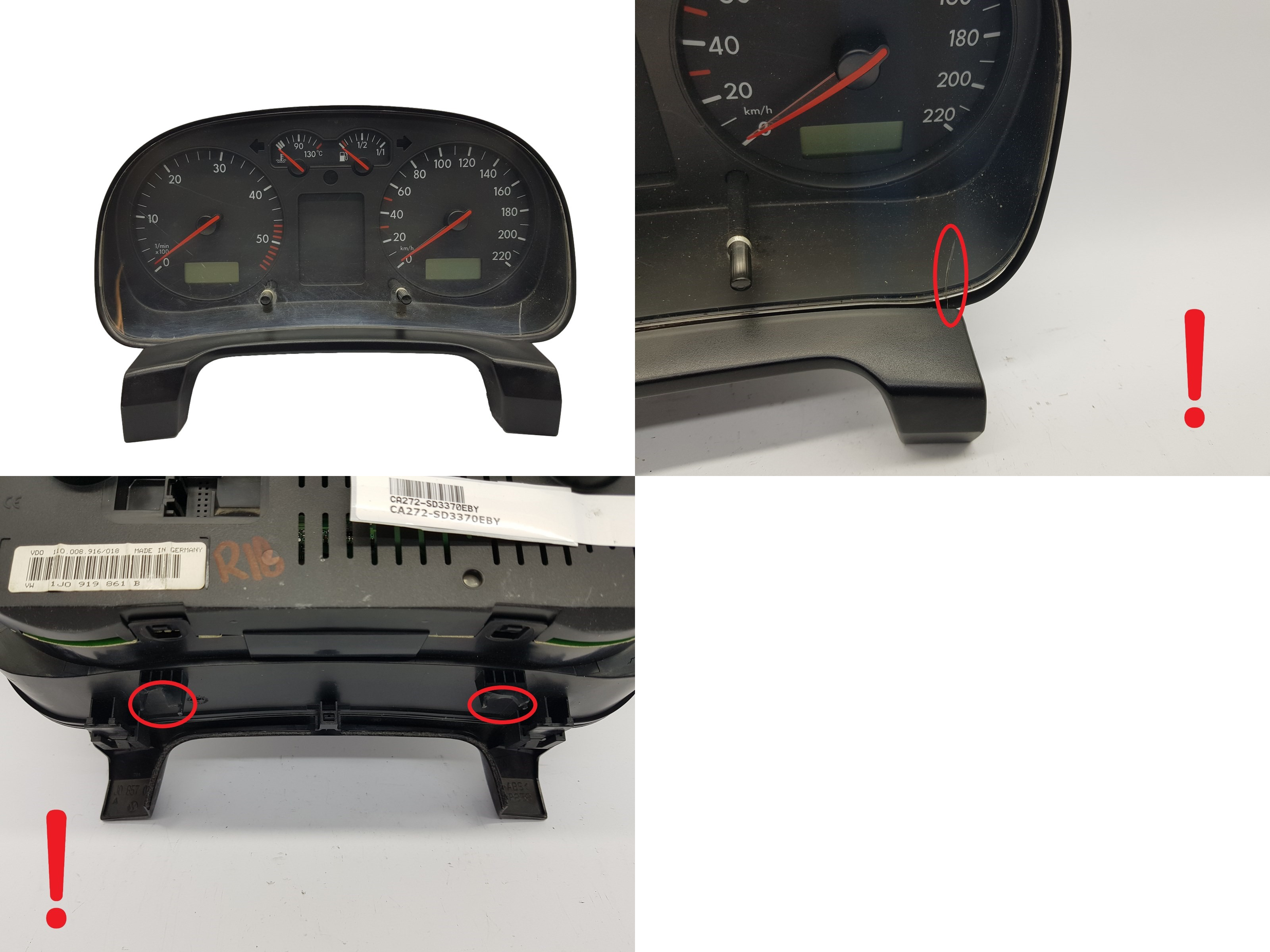 Velocímetro VW Golf MK4 1J0919861B 3370 main product photo
