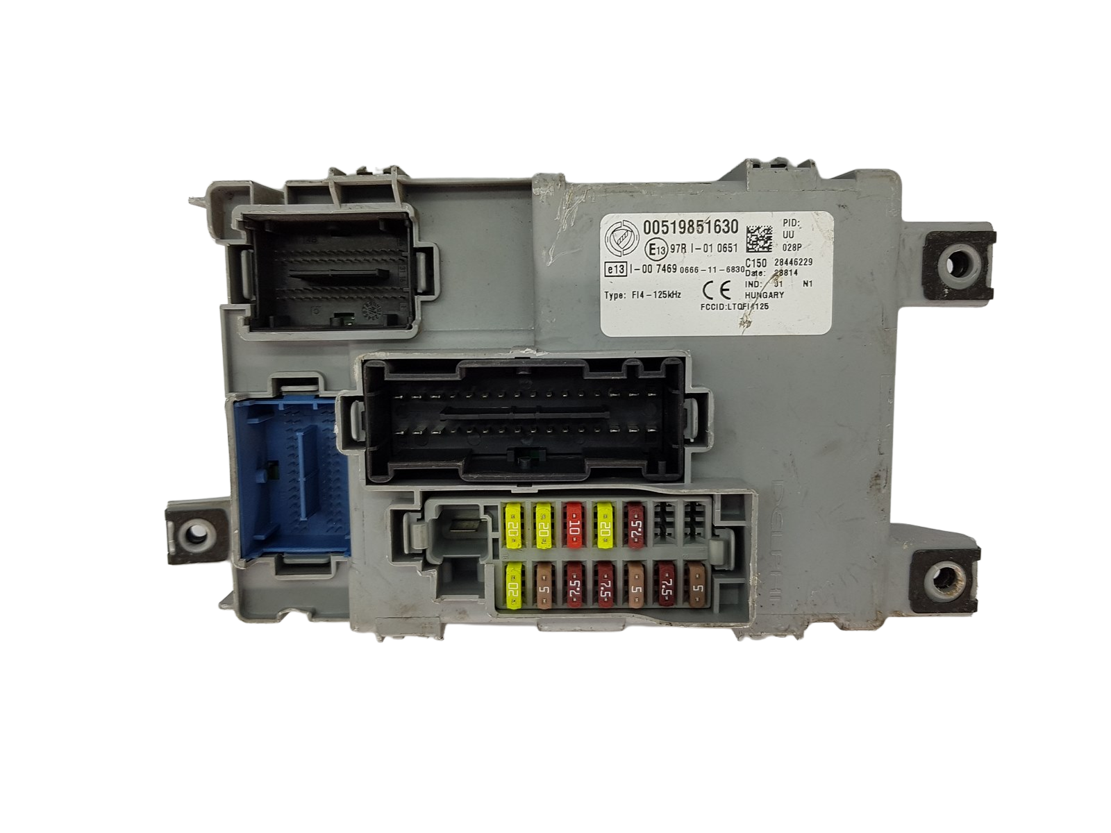Unidade de Controlo BSI Fiat 00519851630 28446229 97RI-010651 Delphi main product photo